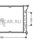Радіатор 300 mm FORD Escort IV / Orion