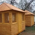 Строим беседки  из  профилированного   клееного  бруса .