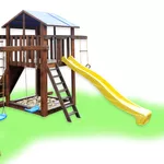 Детский игровой комплекс с качелями,  игровая площадка