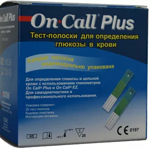 Тест-полоски On-Call™ Plus,  25шт. (США) 