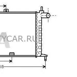 Радіатор 318 mm OPEL Kadett E