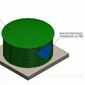 Пластиковые емкости в металлическом каркасе 