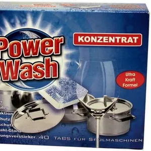 Таблетки для посудомоечных машин Power Wash,  40 штук