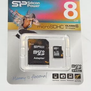 Карта памяти mikroSD Silikon Power на 8 GB + адаптер