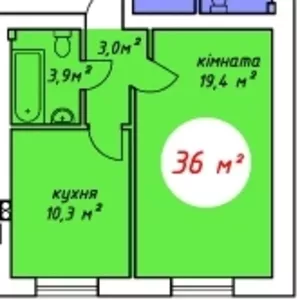 Однокомнатная квартира в Ирпене от застройщика!