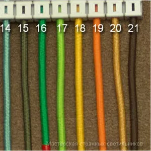 Цветные провода в тканевой оплетке