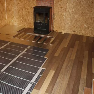 Монтаж инфракрасного пленочного теплого пола под ламинат  (предлагаю) 