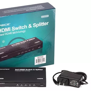 Матричный коммутатор HDMI 2х2,  свитч и сплиттер