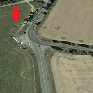 Участок под АЗС.Расположен на перекрёстке. Бориспольский р-н