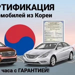 Сертификация авто из Кореи: Hyundai,  Kia за 2 часа