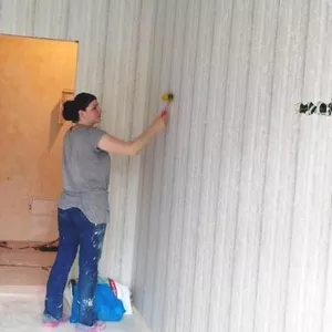 Поклейка обоев Маляр Киев 