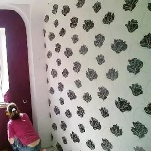 Поклейка флізелінових,  вінілових шпалер 