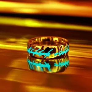 Кольцо Всевластия Властелин Колец со светящейся надписью рунами