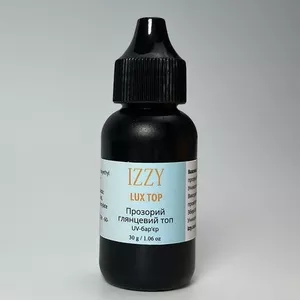 Мега-Об'єм 30г! Топ Izzy Lux Top з УФ-захистом та Дзеркальним Блиском