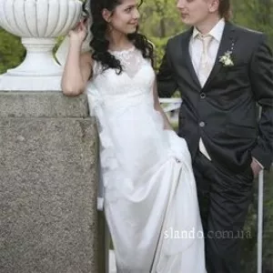 Свадебное платье ручной работы из 100% шелка