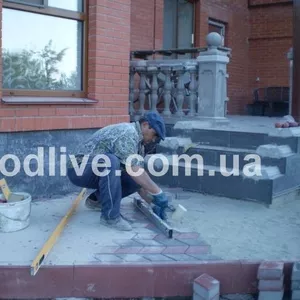 Укладка тротуарной плитки  гарантия Фэм,  брусчатка,  мощение