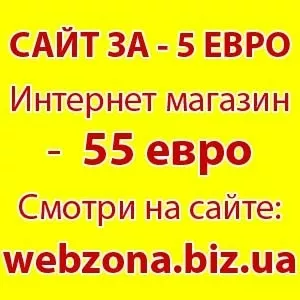 Заказ сайта 5 evro,  интернет магазин 55.