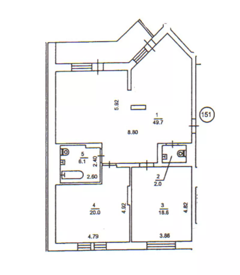 Продается 3-х комн.квартира, Киев, ул.Амосова, 4 9