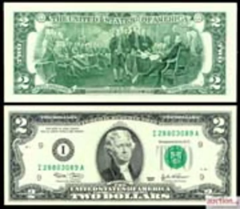 Два Доллара США одной купюрой