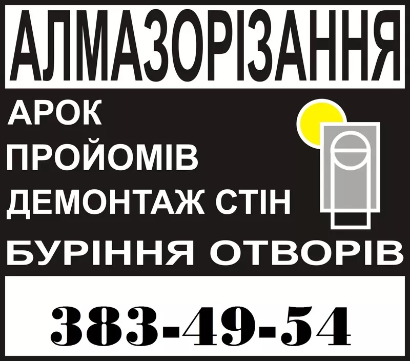 Алмазобетонорізання,  повний демонтаж,  буріння отворів коронкою