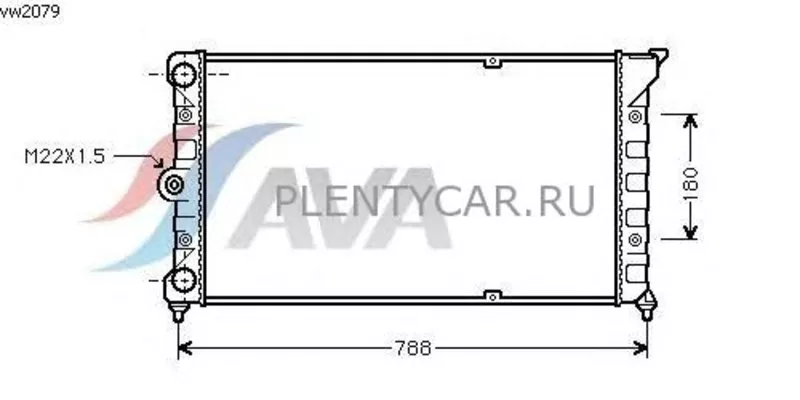 Радіатор 300 mm FORD Escort IV / Orion
