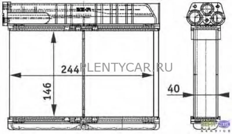 Радіатор пічки BMW 3 (E36) / 5 (E39)