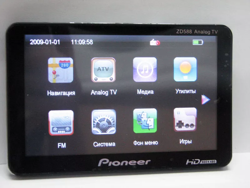GPS навигатор с ТВ-тюнером Pioneer HD экран + TV tuner 4Gb 2