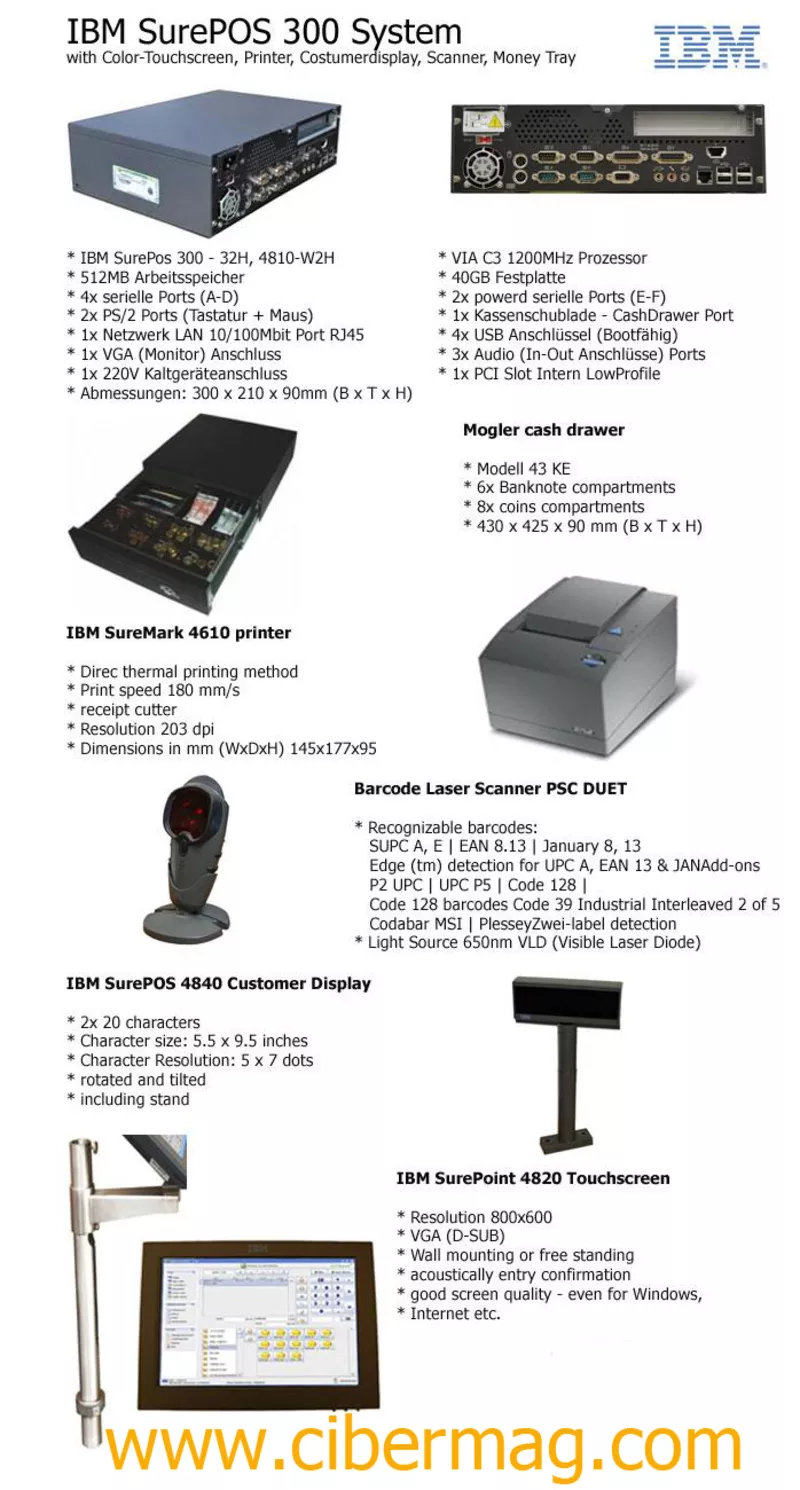  Кассовый терминал IBM SurePOS 300 Series