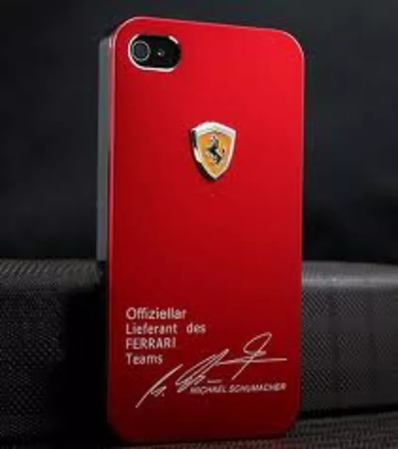 Чехол накладка Ferrari Ultra Thin Metal Case Iphone 5 и 4/4s 3