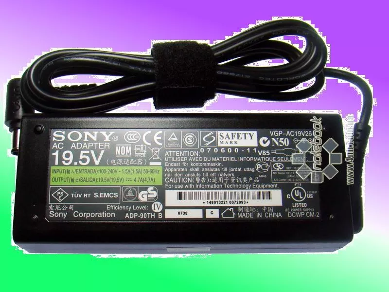 Блок питания для ноутбуков SONY 19.5V 4.7A оригинальный