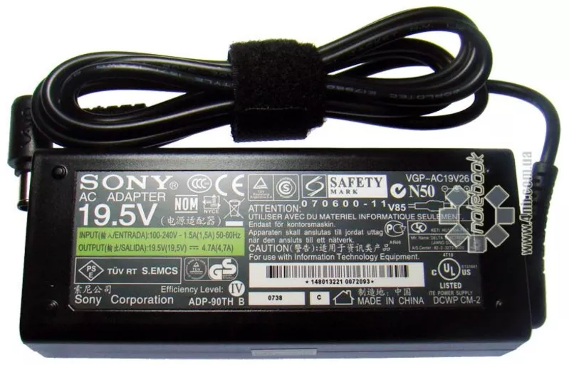 Блок питания для ноутбуков SONY 19.5V 4.7A оригинальный 2