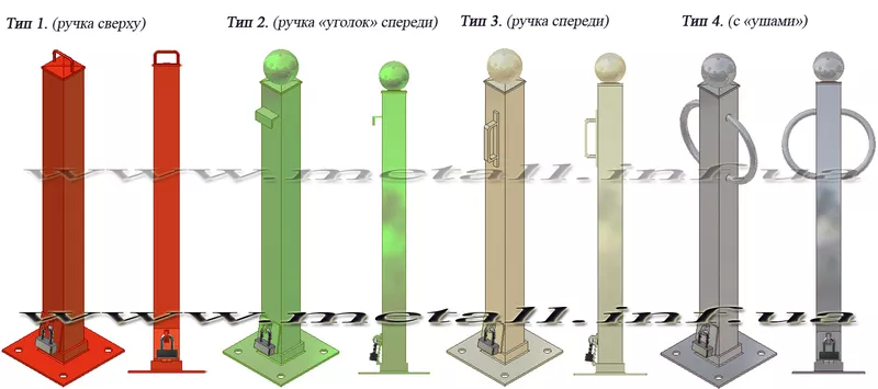 Установка парковочных барьеров,  блокираторов 8