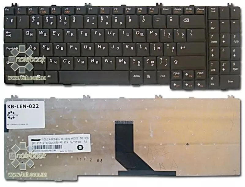 Клавиатура для ноутбука Lenovo G550 2