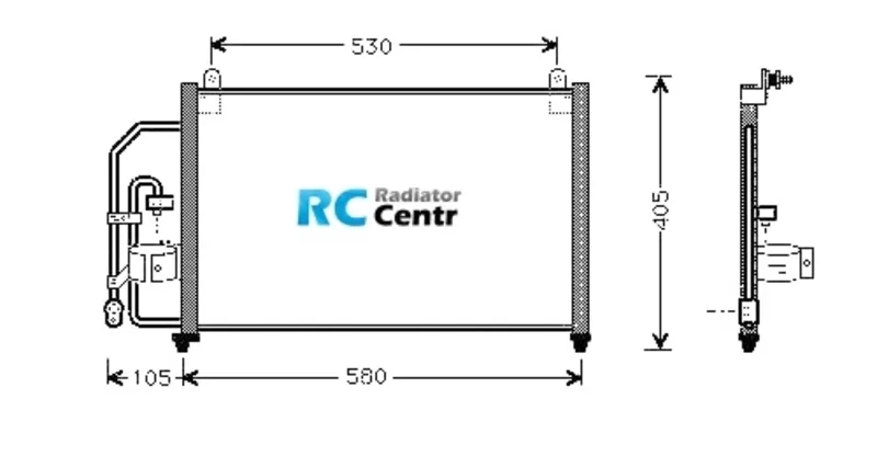 Радиатор кондиционера Daewoo Lanos (деу ланос)
