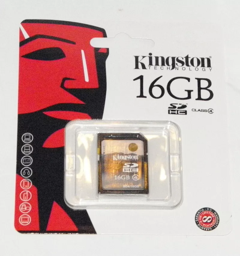 Карта памяти SDHC Kingston на 16 GB