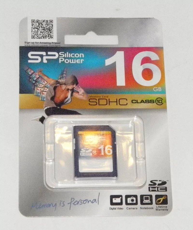 Карта памяти SDHC Silikon Power на 16 GB