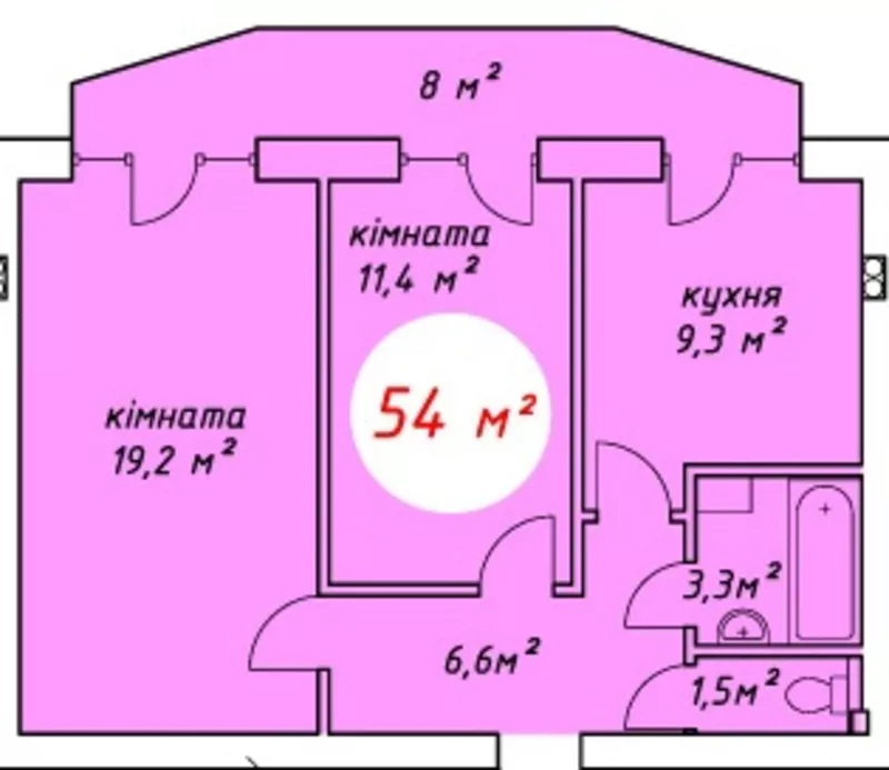 Двухкомнатная квартира в новострое г. Ирпень. Отличный вариант!