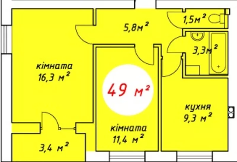 Уютная и удобно расположенная квартира в ЖК 