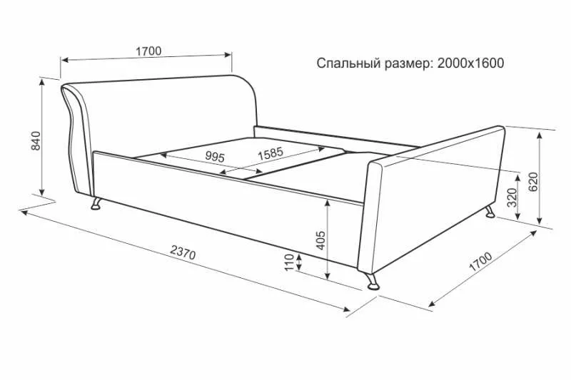 Двуспальная кровать 