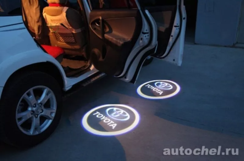 Лазерная подсветка дверей с логотипом на разные авто