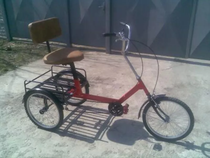 Велосипед трёхколёсный взрослый с корзиной для грузов