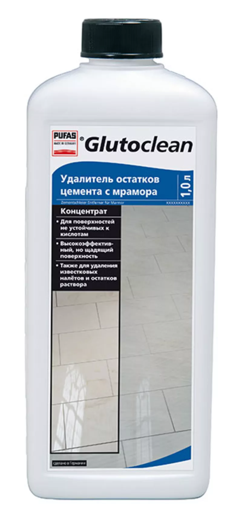 Удалитель остатков цемента с мрамора Glutoclean Pufas