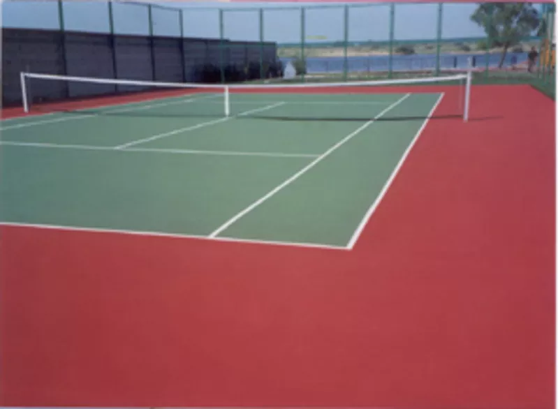 Теннисный корт,  постройка  