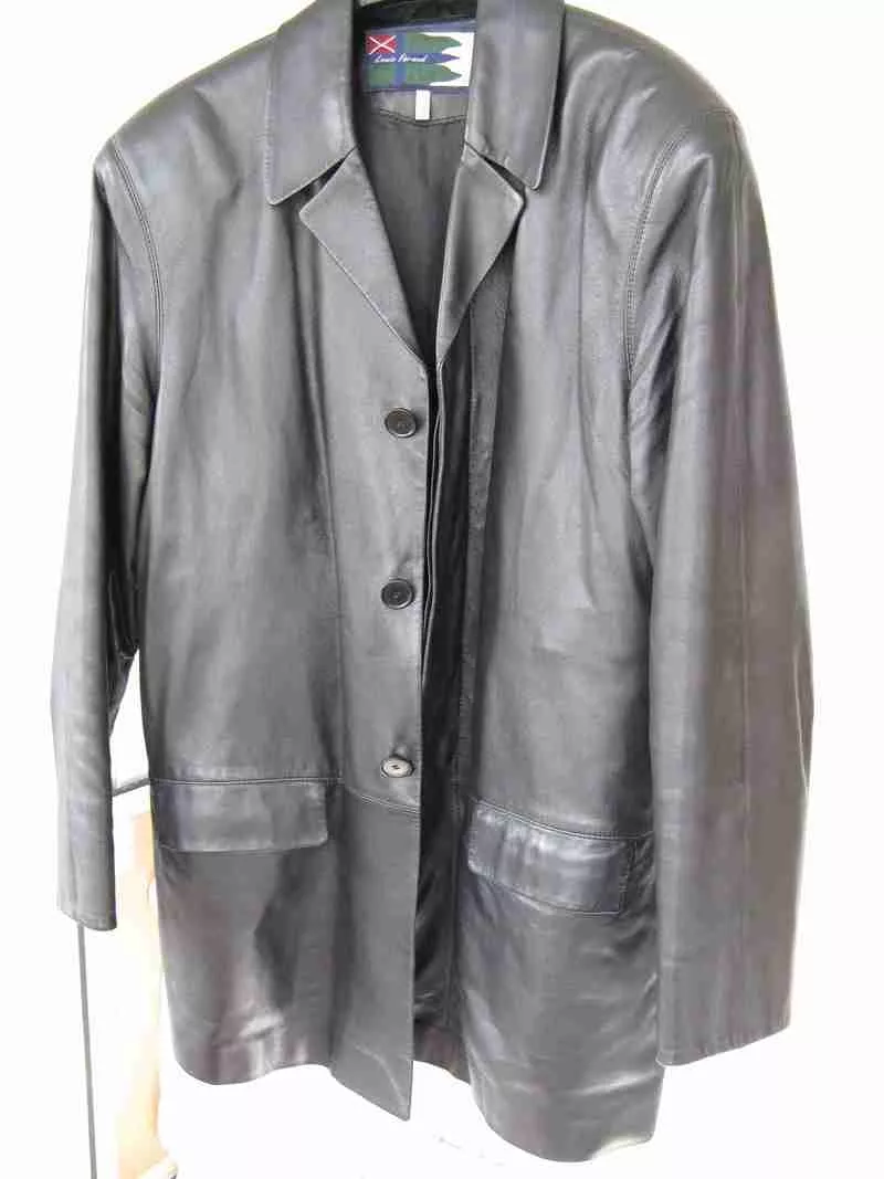 Кожаный пиджак мужской  р.52-54 