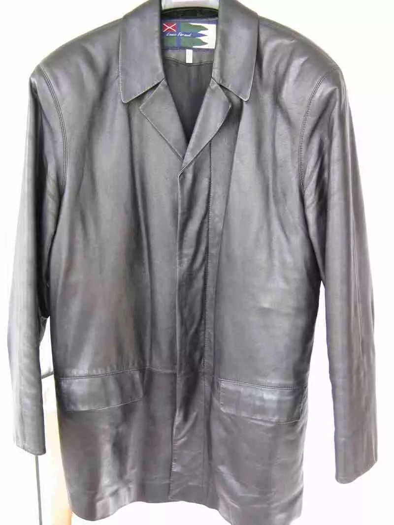 Кожаный пиджак мужской  р.52-54  2