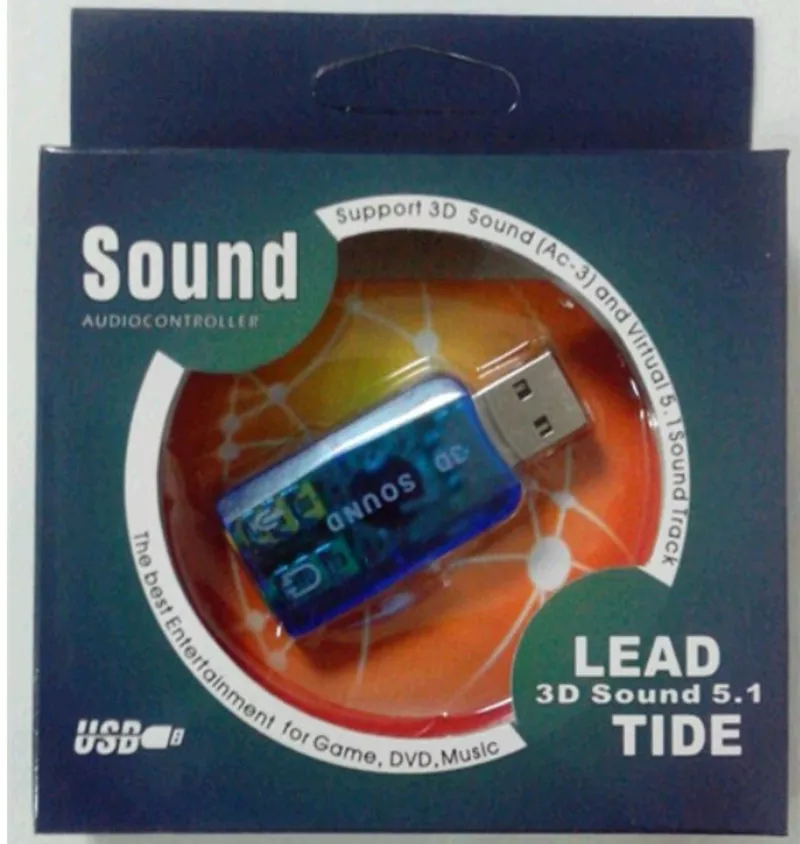 USB звуковая карта 5.1 3D USB-SoundCard 2.0 3