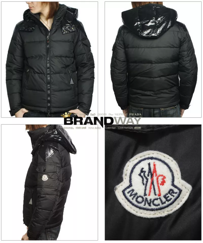 Черный мужской пуховик Moncler Chevalier 2