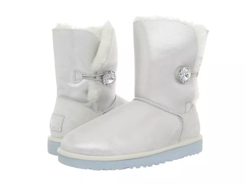  UGG Bailey Button Metallic Milk