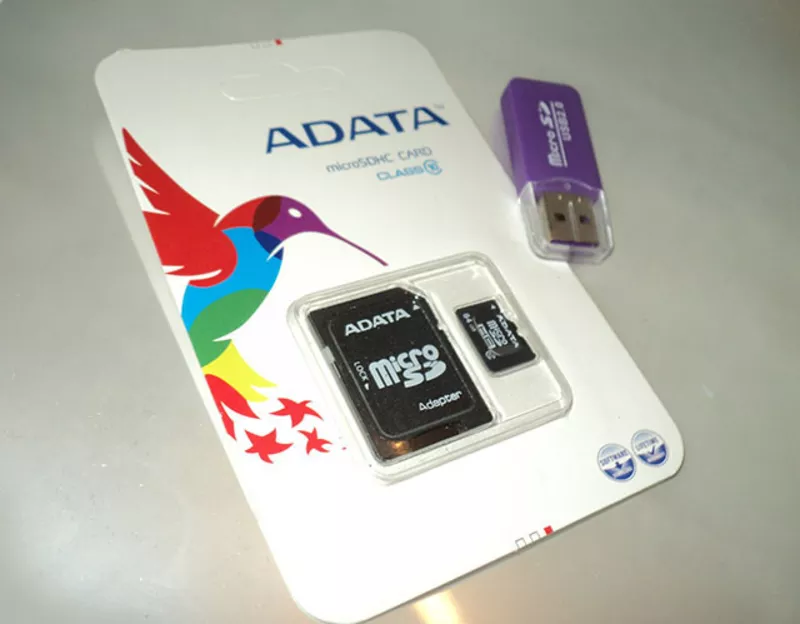 Продам карту памяти micro SDHC Class 10 на 64GB + адаптером USB 