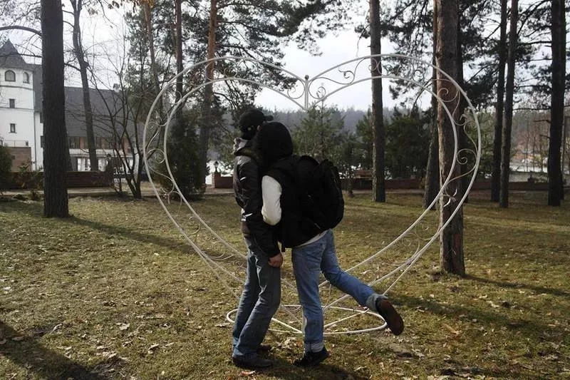 Арка свадебная в форме сердца